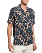 Men's Short-sleeve Double Face Floral