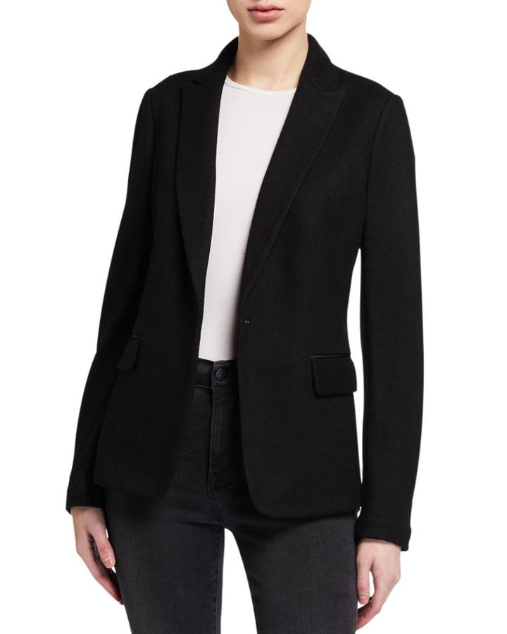 Lexington Snap-front Wool Blazer