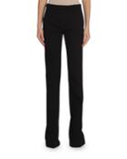 Wool Crepe Boot-cut Trousers