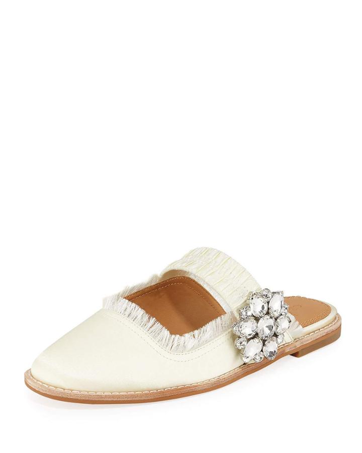 Addy Embellished Ballet Flats, Vanilla