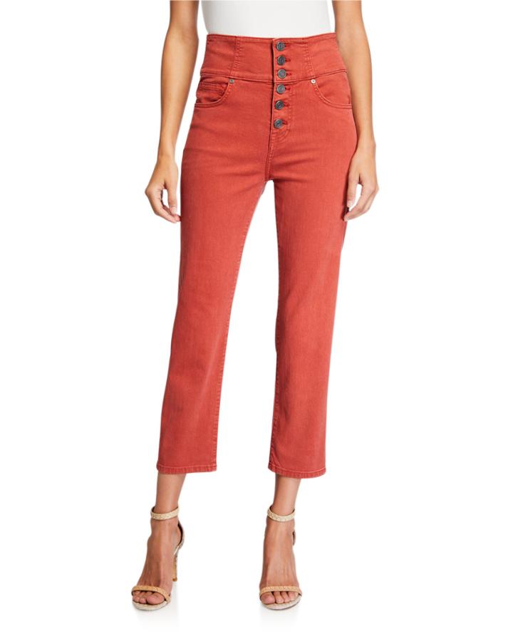 Laurelle High-rise Skinny Button-fly Pants