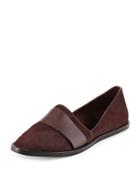 Mason Casual Calf-hair Flat, Fig