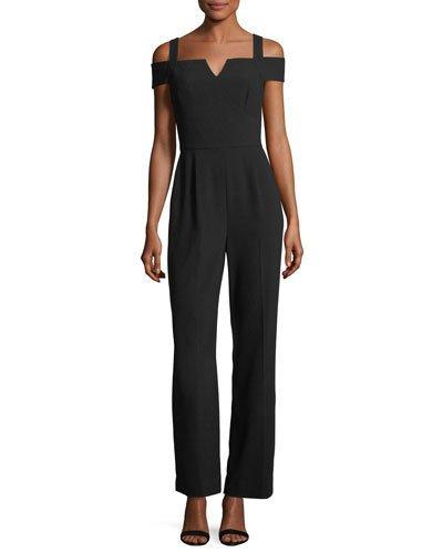 Cold-shoulder Wide-leg Jumpsuit