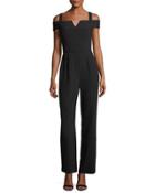 Cold-shoulder Wide-leg Jumpsuit