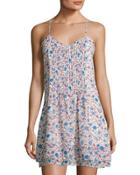 Spring Fling Racerback Dress, Blue Pattern