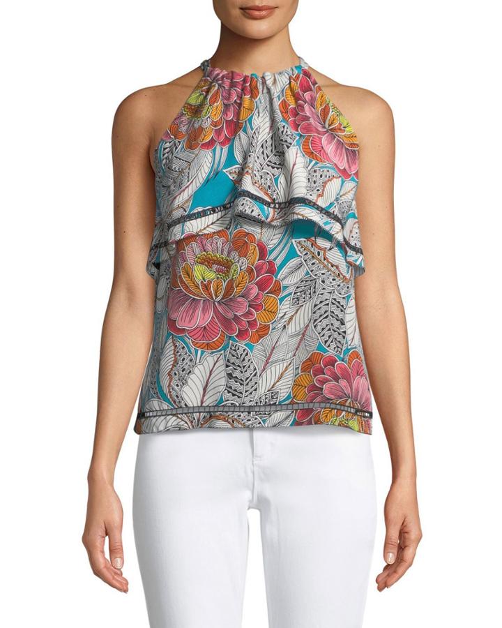 Guest Halter-neck Crepe Blouse