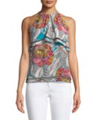 Guest Halter-neck Crepe Blouse