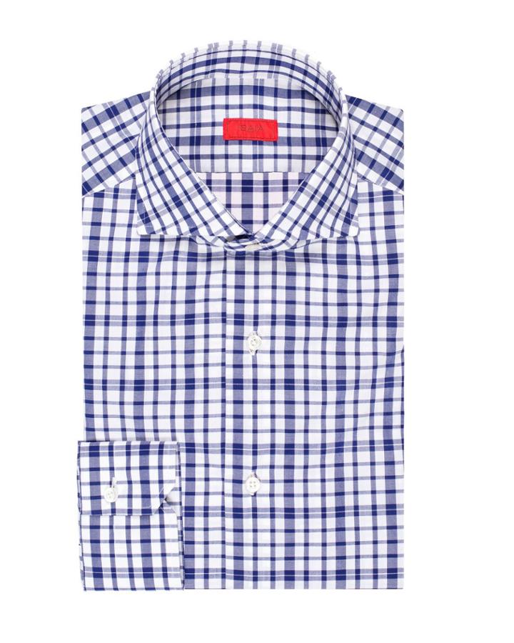 Men's Large-check Cotton Dress