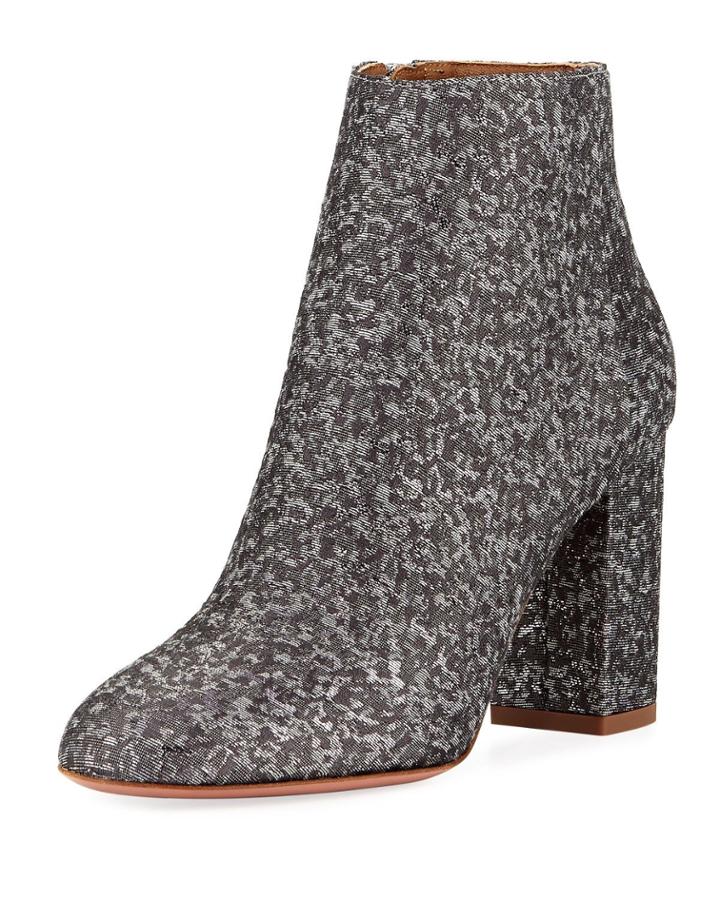 Brooklyn Block-heel Brocade Bootie