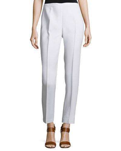 Slim-leg Ankle Pants, Optic White