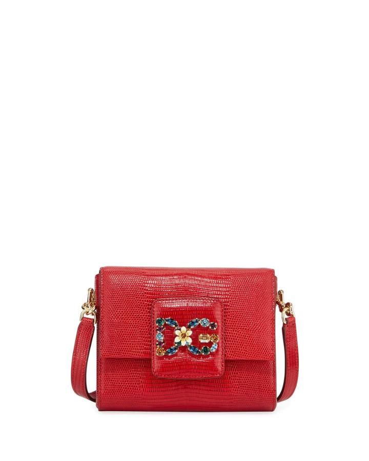 Millennials Lizard Embellished Dg Crossbody Bag