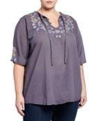 Tanya Tonal Voile Blouse,