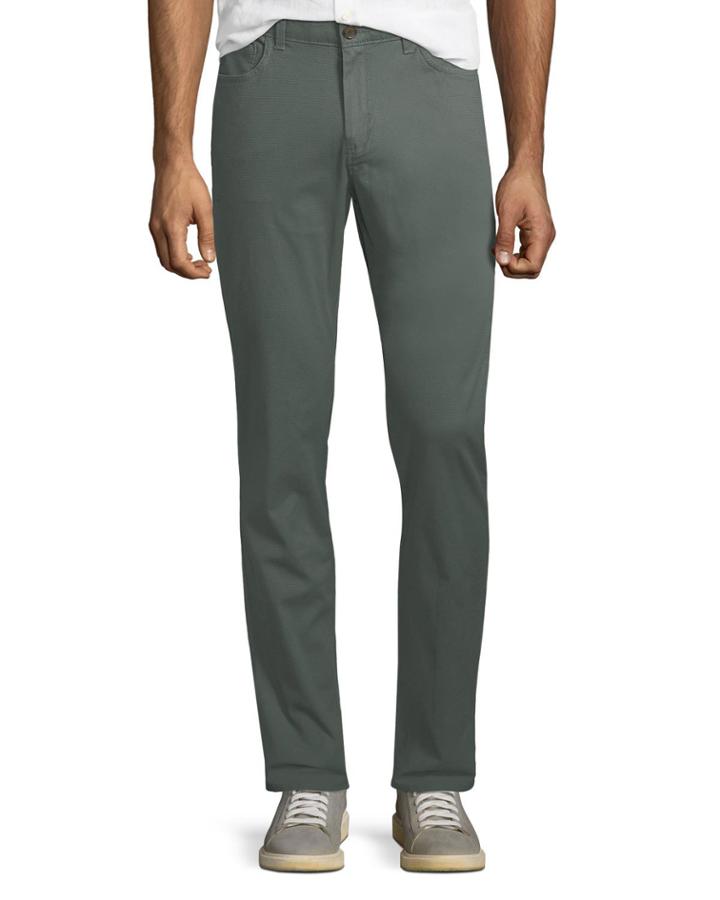 Stretch Dobby Straight-leg Pants