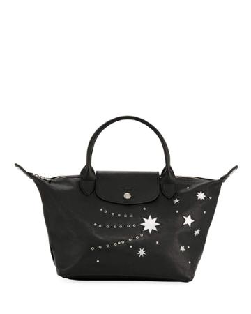 Le Pliage Cuir Etoiles Small Top Handle Bag