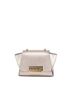 Eartha Mini Metallic Leather Chain Crossbody Bag, Pastel Pink