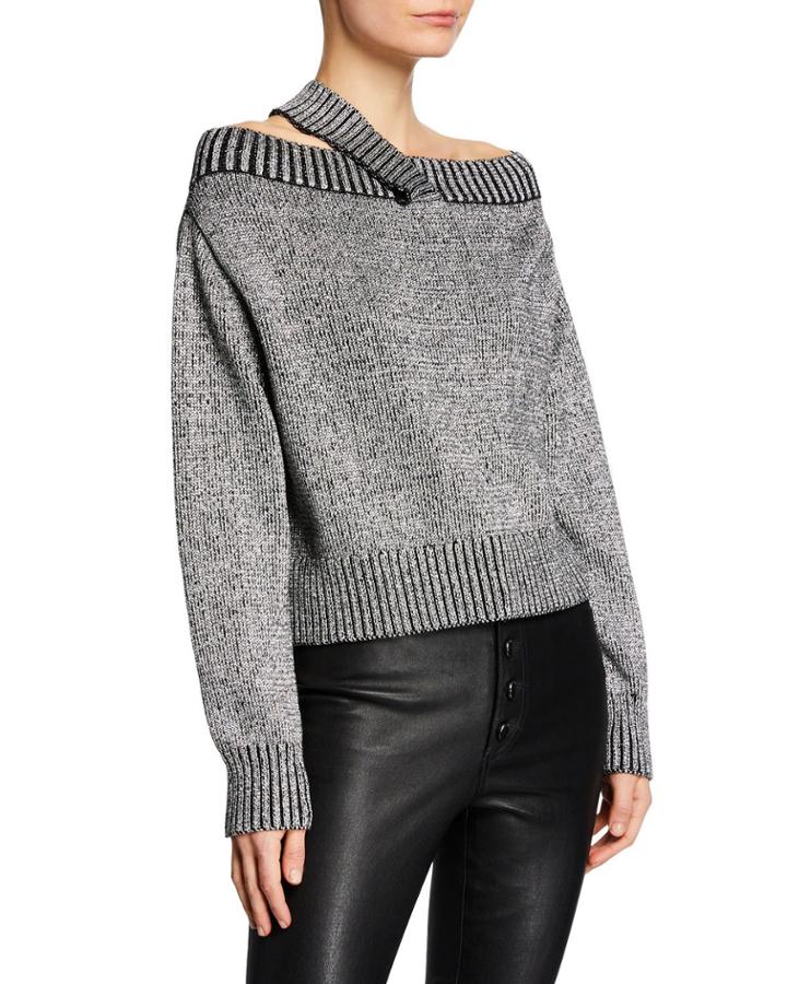 Beckett Off-shoulder Metallic