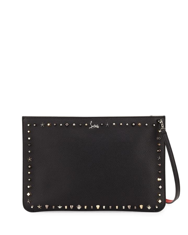 Loubiclutch Empirespikes Mixed-spike Clutch Bag