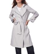 Belted Trench Coat With Removable Hood