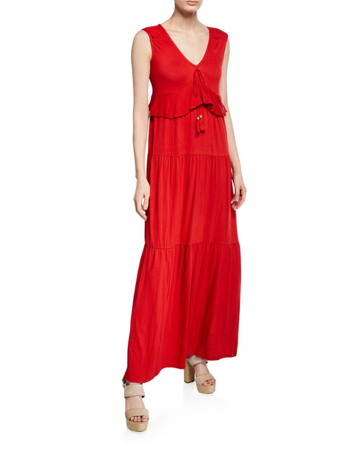 Tiered Tassel Tie Front