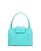 Nancy Gonzalez Crocodile Flap-strap Satchel Bag, Blue, Women's