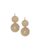 Double Round Filigree Drop Earrings