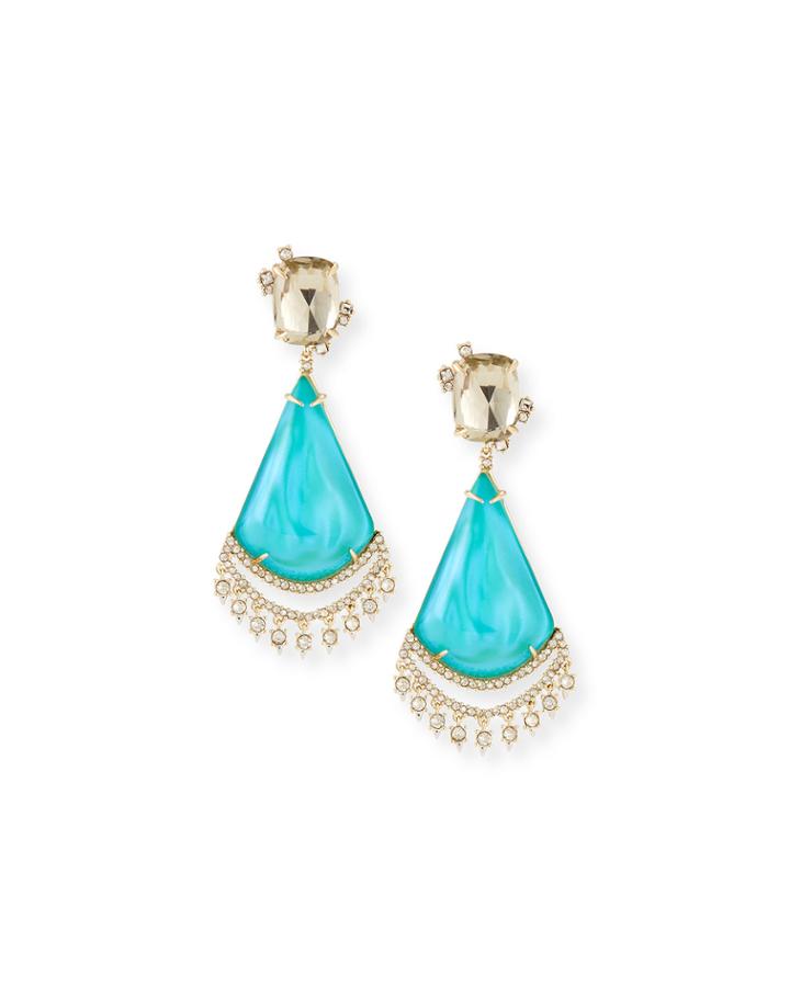 Crystal Lace Liquid Chandelier Earrings