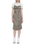 Harold High-waist Check Button-down