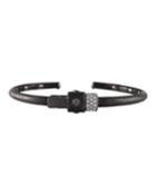 Textured Two-tone Bangle W/ Diamonds
