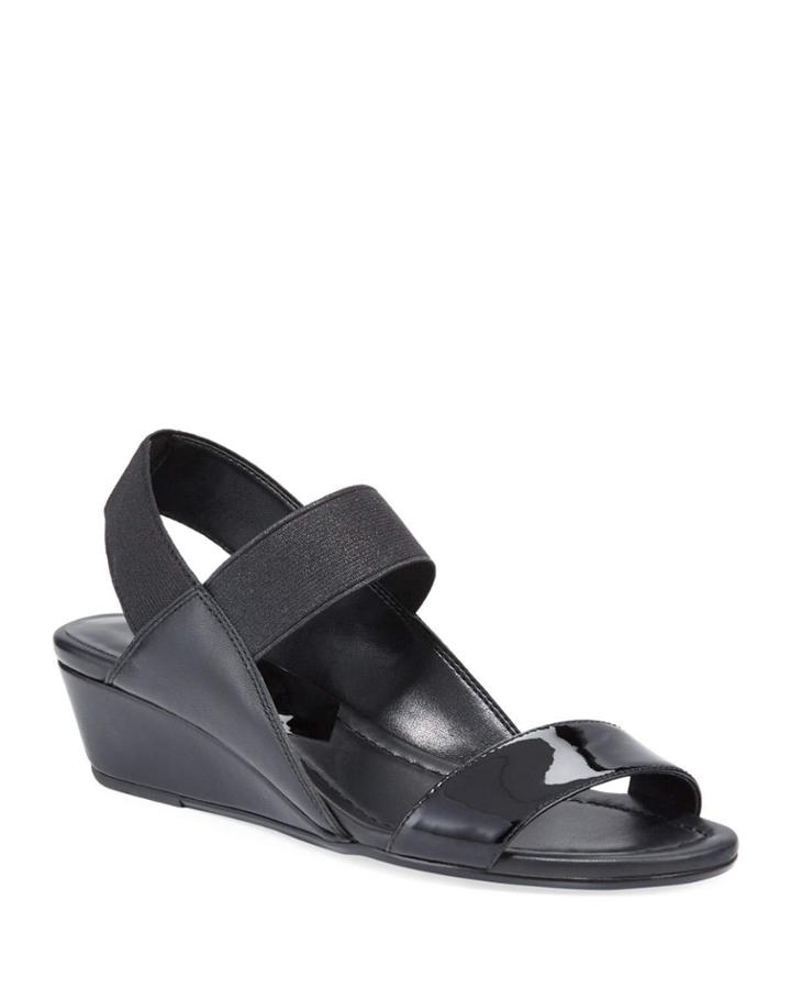 Elsie Patent/napa Demi-wedge