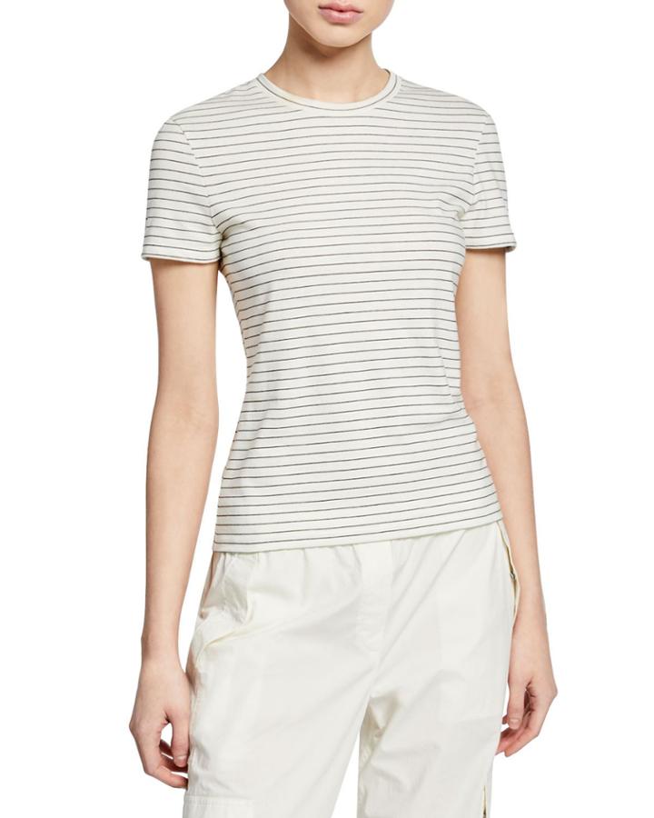 Moto Stripe Crewneck Short-sleeve Tiny Tee