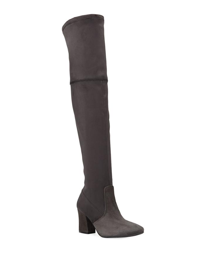 Zanad Stretch Suede Over-the-knee Boots