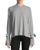 Bella Tie-cuff Long-sleeve Top