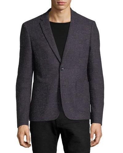 Multicolor Tweed Two-button Blazer