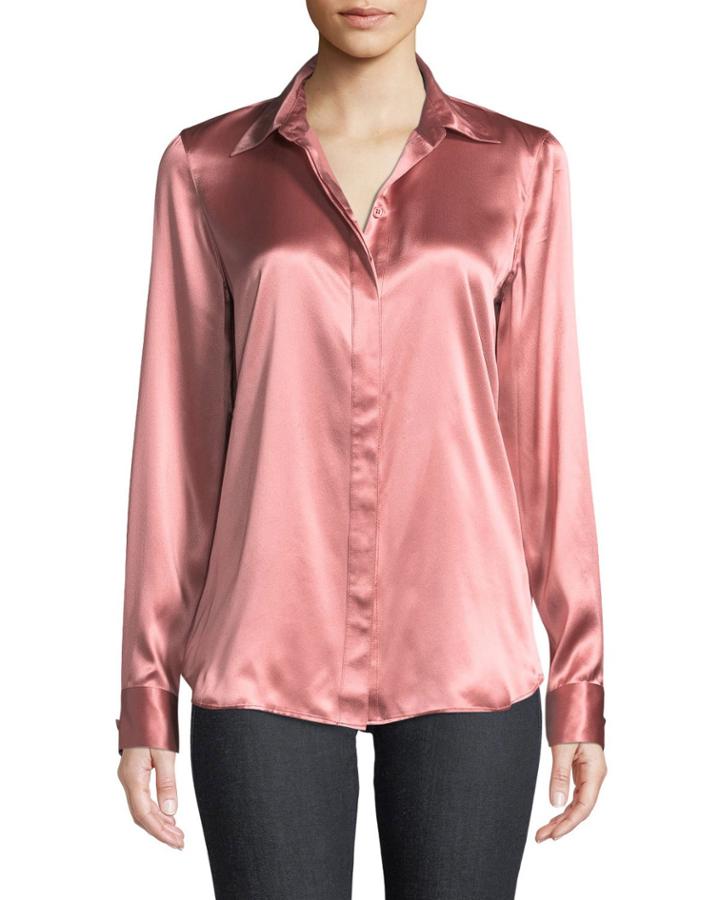 Olga Luxe Silk Charmeuse Blouse