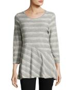 Novelty Striped Peplum
