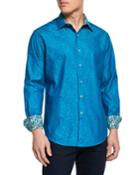Greenhouse Floral-print Button-front Woven