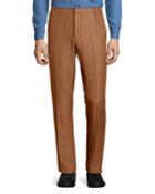 Linen-blend Tapered-leg Trousers