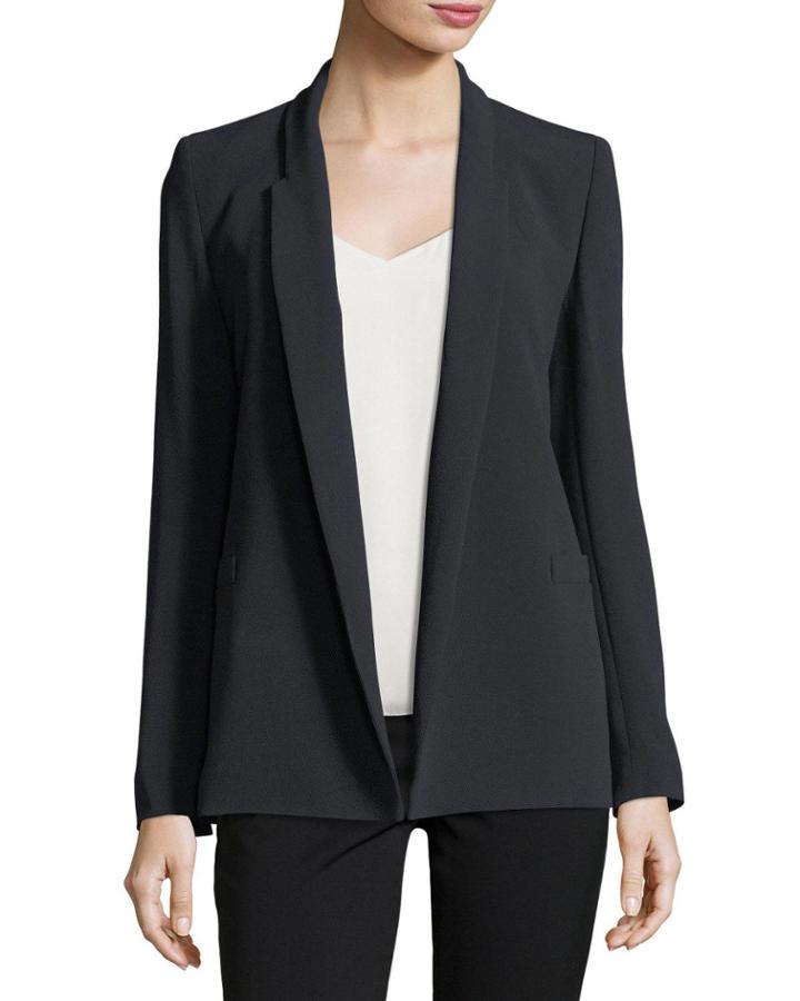 Open-front Shawl-collar Blazer