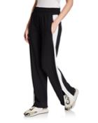 Leigh High-rise Side-stripe Pull-on Pants