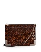 Perkins Ii Embossed-leather Crossbody Bag, Tortoise