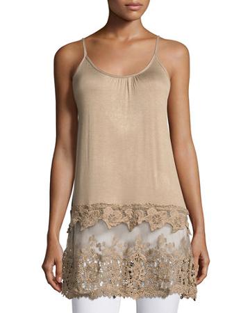 Circle Lace Sleeveless Blous