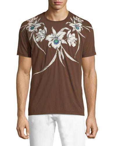 Floral-graphic T-shirt