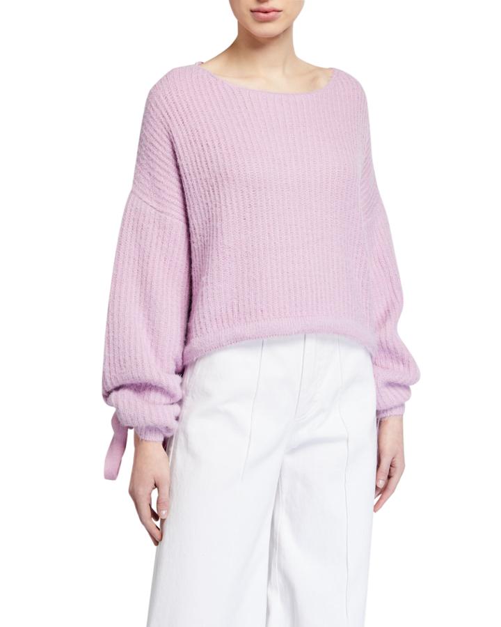 Drawstring-hem High-low