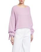 Drawstring-hem High-low