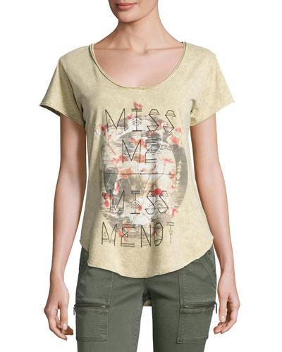 Short-sleeve Graphic Tee, Beige