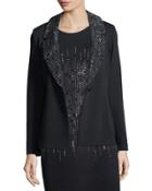 Sparkle Lapel Knit Blazer