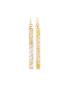 Kanga Starry Stick Studded Light Horn Drop Earrings