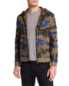 Men's Camo Hooded Sweatshirt Jacket