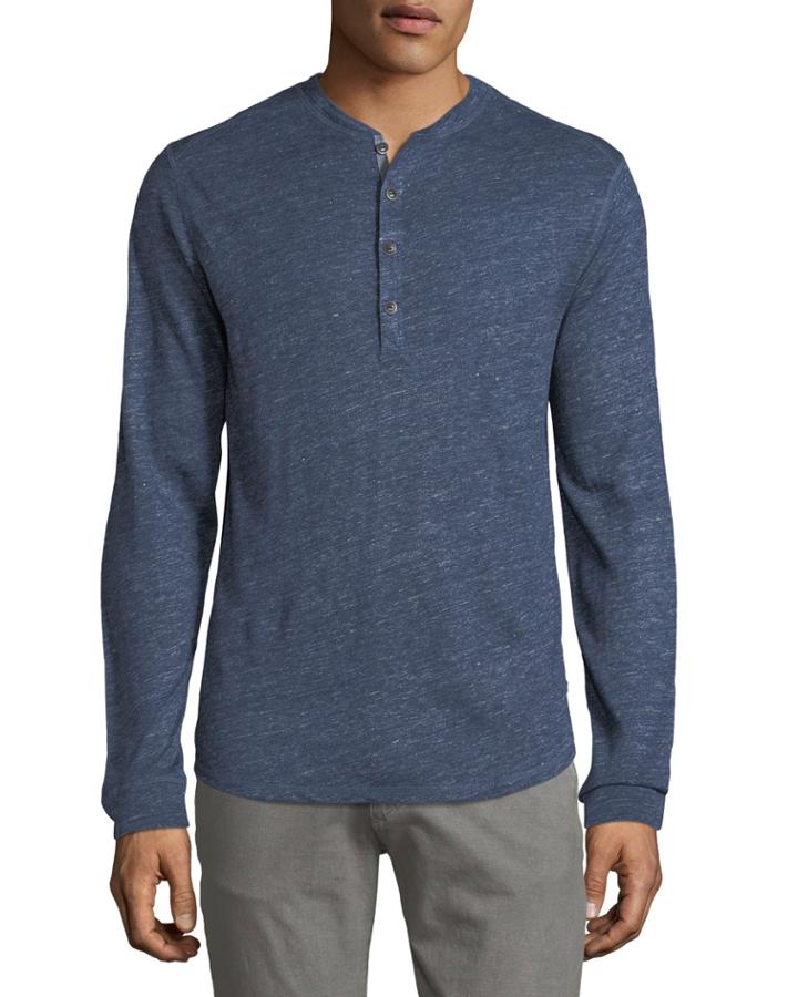 Cotton Slub Henley T-shirt