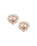 Happy Diamonds 18k Rose Gold Heart Earrings